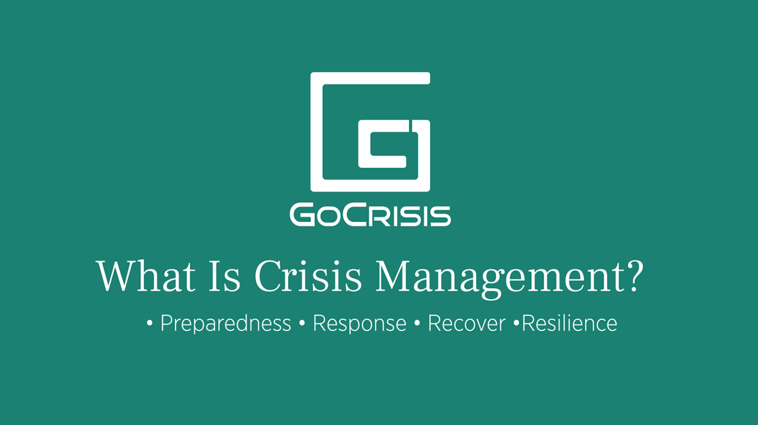 What is crisis and disaster management?